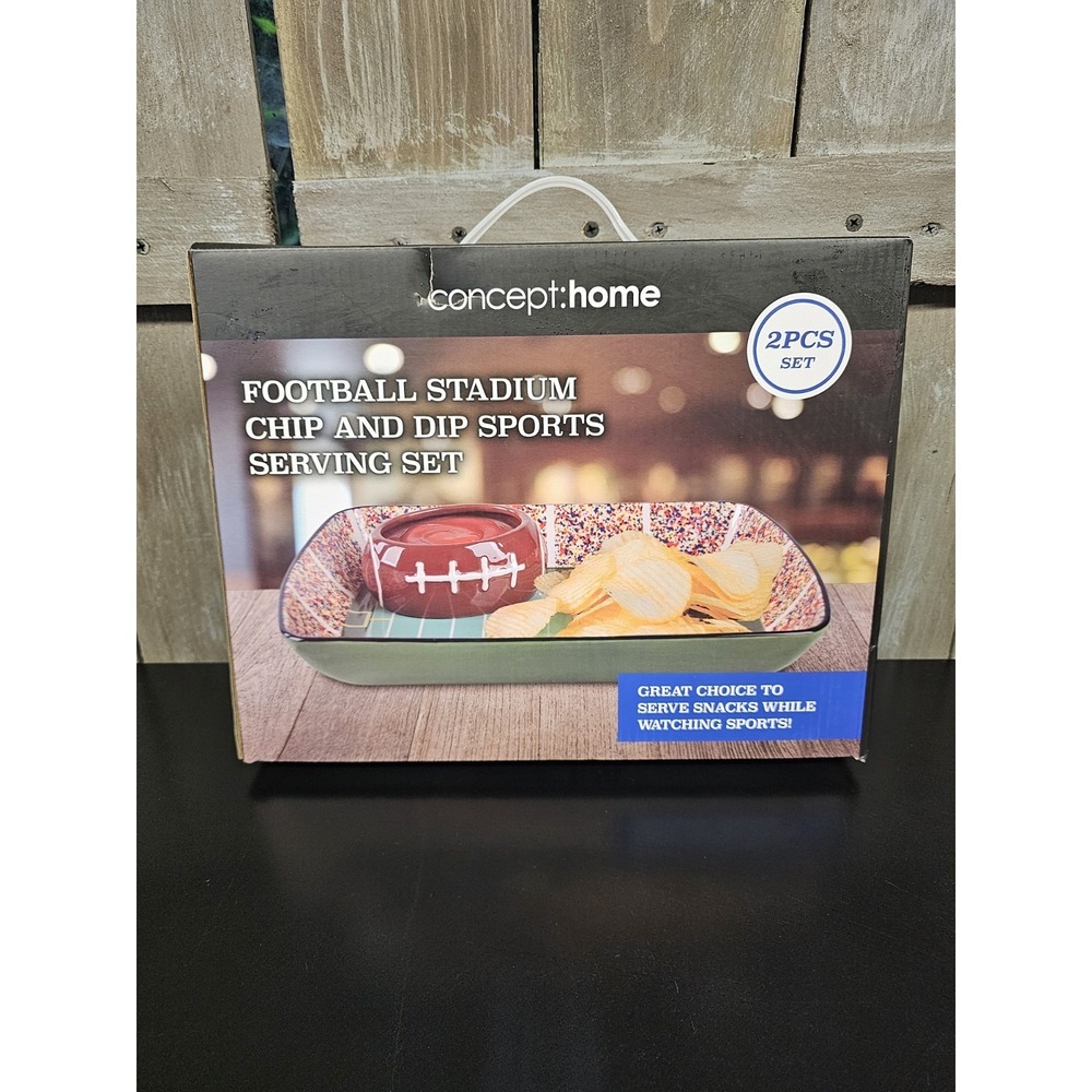 Football Stadium Chip And Dip Sports Serving Set Football Party Decor